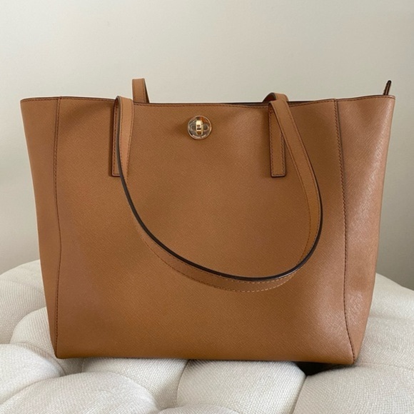 Michael Kors Tan Rivington Large Saffiano Leather Tote Handbag - Picture 1 of 12
